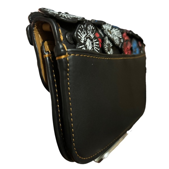 Coach 1941Tea Rose Appliqué Clutch wristlet bag Leather 👀👛🎒👜 - Picture 4 of 9